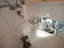 instalace provizorního odpadního potrubí